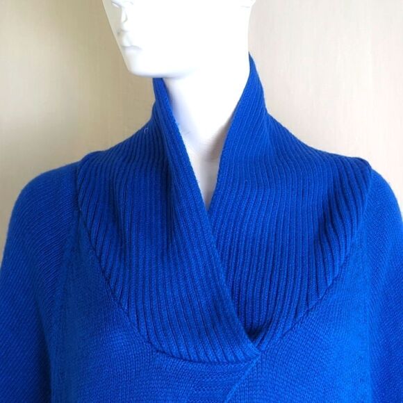 Chico's Poncho Royal Blue Size S/M - Picture 3 of 8